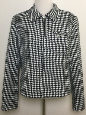 Dressbarn | Black & White Houndstooth Jacket